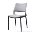 Vente chaude chaise en acier pliante en plastique blanc chaise de salle à manger